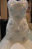 Ärmelloses Meerjungfrau Stil Tüll Extravagantes Brautkleid mit Natürlicher Taille - 3