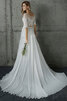 Schön Romantisches Bodenlanges Brautkleid mit Knöpfen mit Gericht Schleppe - 1