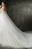Reißverschluss Leuchtenden Bodenlanges Elegantes Brautkleid mit Kapelle Schleppe - 5