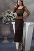 Perlenbesetztes luxus romantisches knöchellanges Abendkleid mit Applikation aus Chiffon - 3