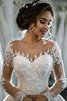 Robe de mariée captivant en tulle avec zip longue naturel - 5