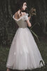 Ehrenvoll Reißverschluss Romantisches Brautkleid aus Tüll mit Applike - 4