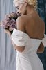 Ewiges Reißverschluss kurze Ärmeln Taft romantisches extravagantes Brautkleid - 3
