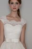 A-Line Quadrat Ausschnitt schlichtes prächtiges Brautkleid mit Plissierungen mit Knöpfen - 4