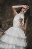 Leuchtenden Reißverschluss Romantisches Wadenlanges Brautkleid mit Schmetterlingsknoten - 2