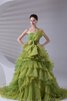 A-Linie trägerloser Ausschnitt Duchesse-Linie geschichtes Quinceanera Kleid mit Rüschen - 1