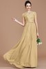 Chiffon Prinzessin Juwel Ausschnitt Brautjungfernkleid mit Reißverschluss mit Bordüre - 18