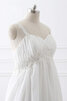 Robe de mariée de traîne courte attrayant cordon avec perles romantique - 3