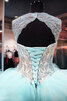 Wunderschönen Anständiges Modernes Quinceanera Kleid aus Tüll mit Rücken Schnürung - 3
