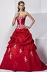 Ärmelloses Duchesse-Linie Herz-Ausschnitt Sittsames Quinceanera Kleid mit Applike - 1