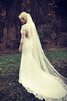 Halbe Ärmeln Meerjungfrau Spitze Brautkleid mit Knöpfen mit Applike - 7