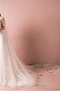 Schlussverkauf Spitze Tüll Brautkleid mit Applike mit Rücken Schnürung - 2