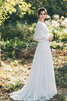 Wunderschönen Garten Schlichtes Anständiges Brautkleid mit Natürlicher Taille - 3