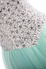 Duchesse-Linie Tüll Strand langes Quinceanera Kleid mit Kristall aus elastischer Satin - 4