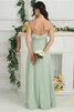 Wunderschönen Elegantes Festliches Brautjungfernkleid mit Rüschen aus Chiffon - 7