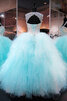Wunderschönen Anständiges Modernes Quinceanera Kleid aus Tüll mit Rücken Schnürung - 2