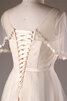 Robe de mariée a-ligne v encolure joli salle interne ceinture - 5