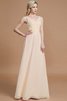 Prinzessin A-Linie Bodenlanges Brautjungfernkleid mit V-Ausschnitt ohne Ärmeln - 11