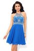 Nackenband A Linie Normale Taille Prinzessin Mini Cocktailkleid - 1