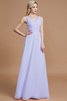 Prinzessin A-Linie Bodenlanges Brautjungfernkleid mit V-Ausschnitt ohne Ärmeln - 22