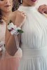 Aufregend Strand Ärmellos Brautkleid aus Tüll mit Falte Mieder - 3
