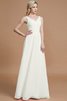 Prinzessin A-Linie Bodenlanges Brautjungfernkleid mit V-Ausschnitt ohne Ärmeln - 21