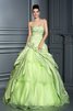 Taft Herz-Ausschnitt Duchesse-Linie Bodenlanges Quinceanera Kleid mit Empire Taille - 1