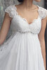 Robe de mariée avec perle énergique a-ligne larges bretelles romantique - 3