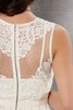 A-Linie V-Ausschnitt wadenlanges Brautkleid mit Bordüre mit Applikation - 4