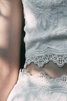 Exquisit A-Line Dehnbarer Satin Brautkleid mit Bordüre mit Kurzen Ärmeln - 8