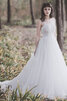 Leuchtenden Satin Prinzessin Romantisches Brautkleid mit Rücken Schnürung - 5