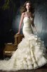Meerjungfrau Stil rückenfreies Herz-Ausschnitt prächtiges Brautkleid mit Schichtungen - 1