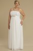 Perlenbesetztes A-Linie Beach Stil Empire Taille prächtiges Brautkleid mit Plissierungen - 2