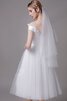 Reißverschluss Fabelhaft A-Line Kurzes Brautkleid mit Knöpfen - 2