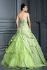 Taft Herz-Ausschnitt Duchesse-Linie Bodenlanges Quinceanera Kleid mit Empire Taille - 2