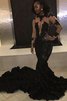 Gericht Schleppe Meerjungfrau Anständiges Abendkleid mit Applikation aus Tüll - 1