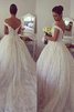 Vintage Gericht Schleppe Schulterfreier Ausschnitt Extravagantes Brautkleid mit Bordüre - 1