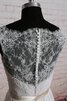 Schaufel-Ausschnitt normale Taille A-Line bodenlanges glamouröses Brautkleid mit Gürtel - 3