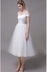 Reißverschluss Fabelhaft A-Line Kurzes Brautkleid mit Knöpfen - 3