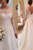 Robe de mariée naturel elégant intemporel de mode de bal avec décoration dentelle - 1