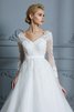 Wunderbar Gesticktes Festliches Brautkleid mit Natürlicher Taille aus Spitze - 7