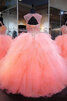 Perlenbesetztes Glamourös Festliches Quinceanera Kleid aus Satin mit Herz-Ausschnitt - 2