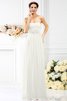 Ärmelloses A-Line Bodenlanges Brautjungfernkleid mit Blume aus Chiffon - 16