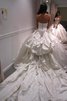 Exquisit Extravagantes Modern Brautkleid aus Taft ohne Ärmeln - 2