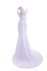 Outdoor natürliche Taile romantisches legeres Brautkleid mit Falte Mieder mit Rosette - 8