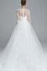 Hoher Kragen Tüll Juwel Ausschnitt A-Line langärmeliges luxus Brautkleid - 2