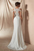 Robe de mariée de sirène joli asymétrique en dentelle romantique - 3