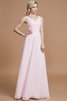 Prinzessin A-Linie Bodenlanges Brautjungfernkleid mit V-Ausschnitt ohne Ärmeln - 27