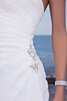 Etui Beach Stil natürliche Taile Brautkleid mit Perlen ohne Ärmeln - 4