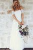 Robe de mariée simple informel romantique fermeutre eclair a-ligne - 1